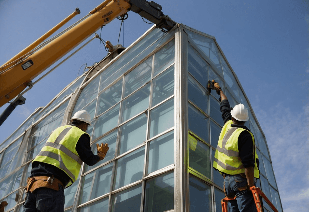 Commercial window installation in Raleigh