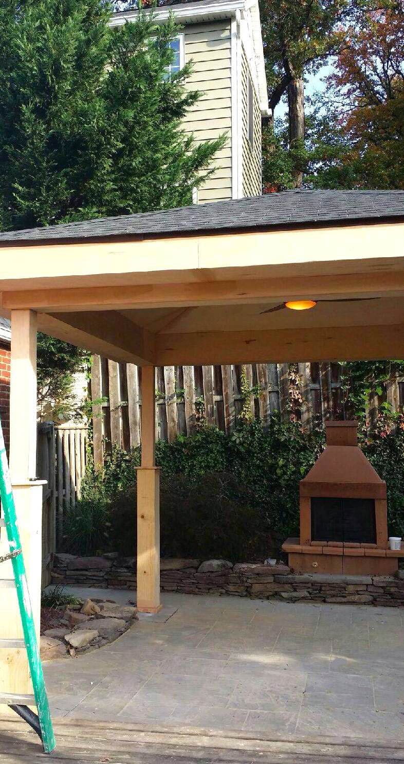 Outdoor Pavilion & Fireplace — Arlington, VA — Karma Construction Group