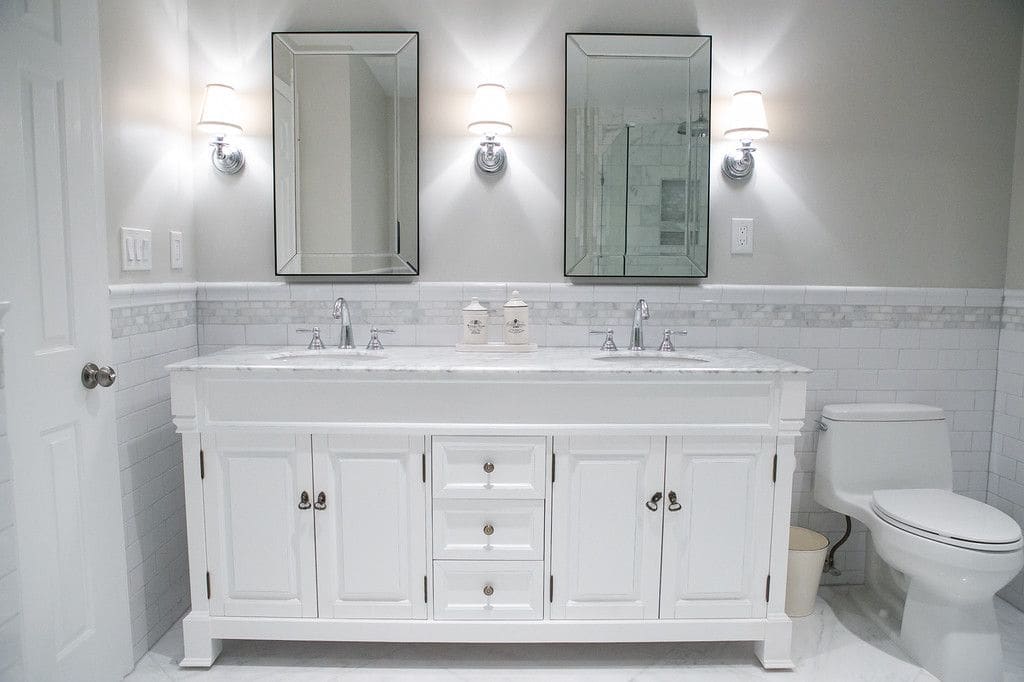 Marble Master Bathroom — Karma Construction Group
