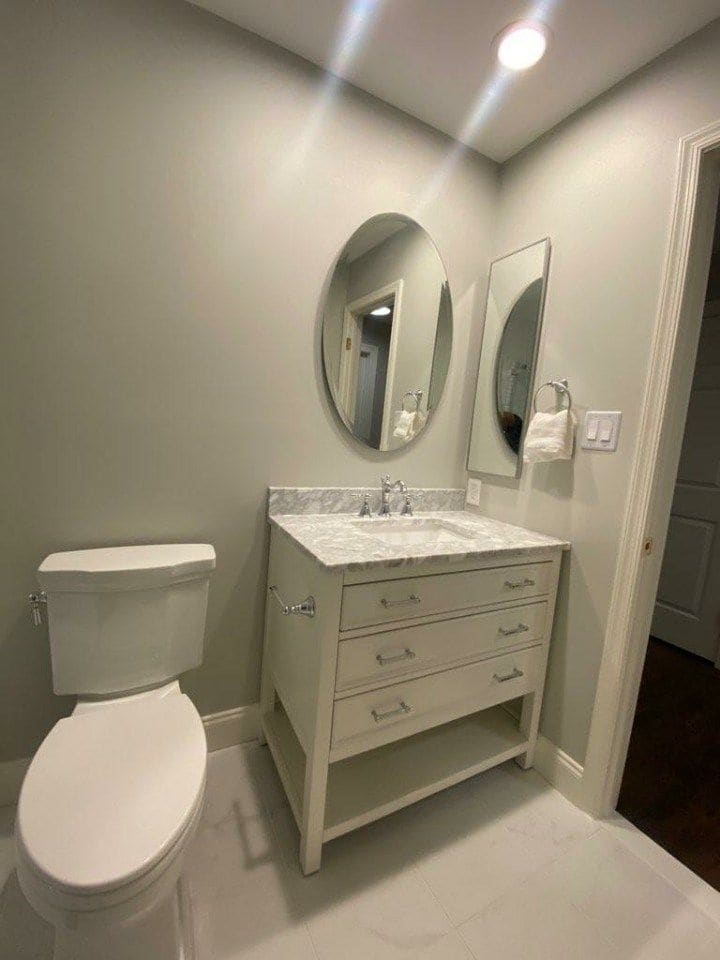 Marble Vanity Bathroom Remodel — Karma Construction Group
