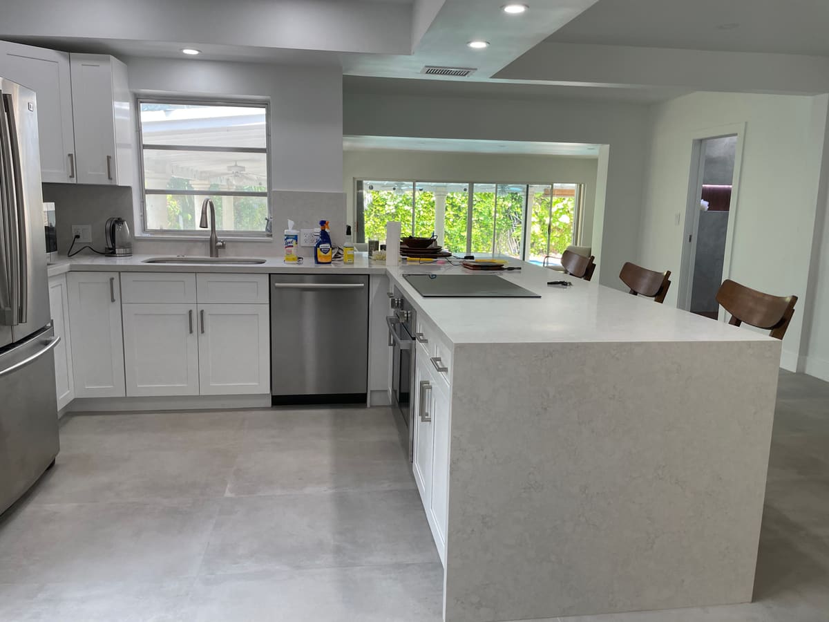 Modern Kitchen & Living Space Remodel — Karma Construction Group