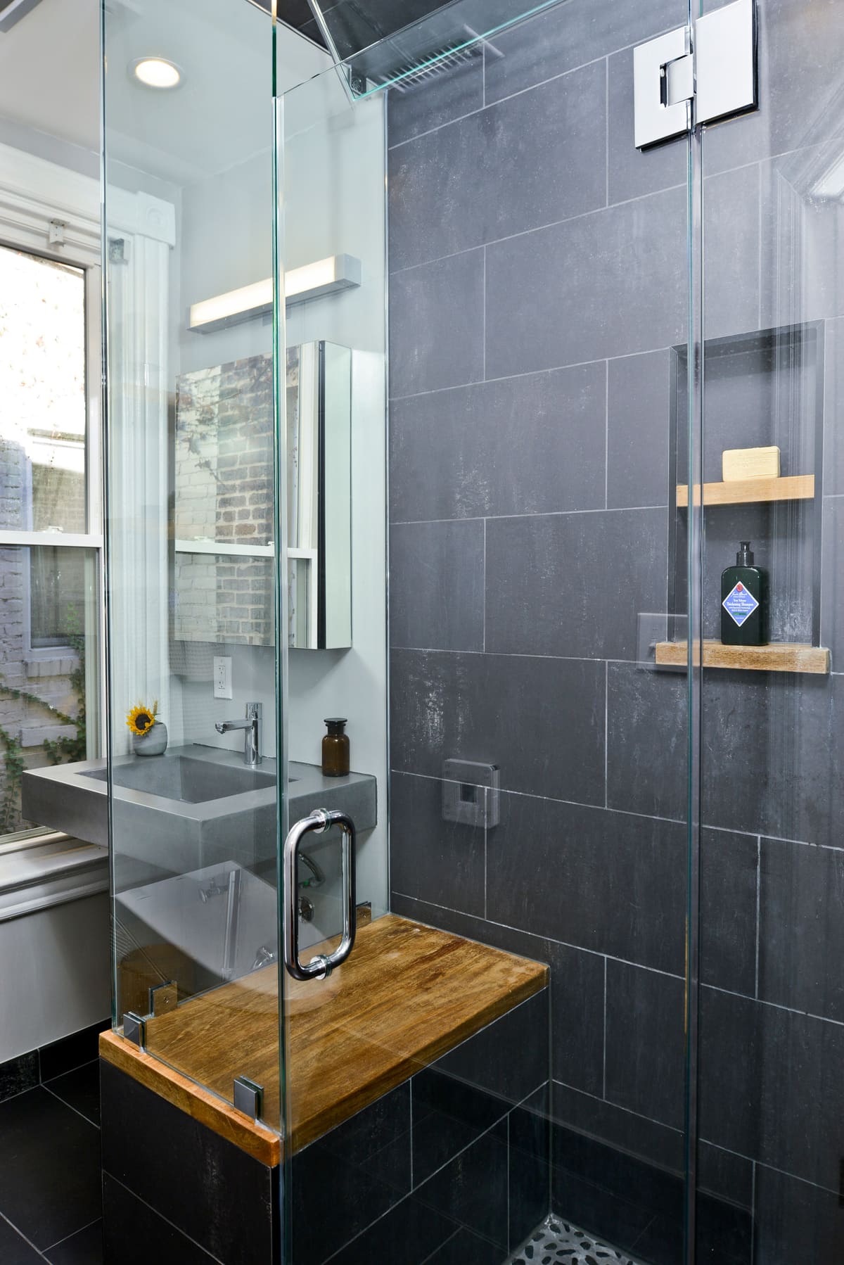 Rain-Shower Spa Bathroom — Karma Construction Group