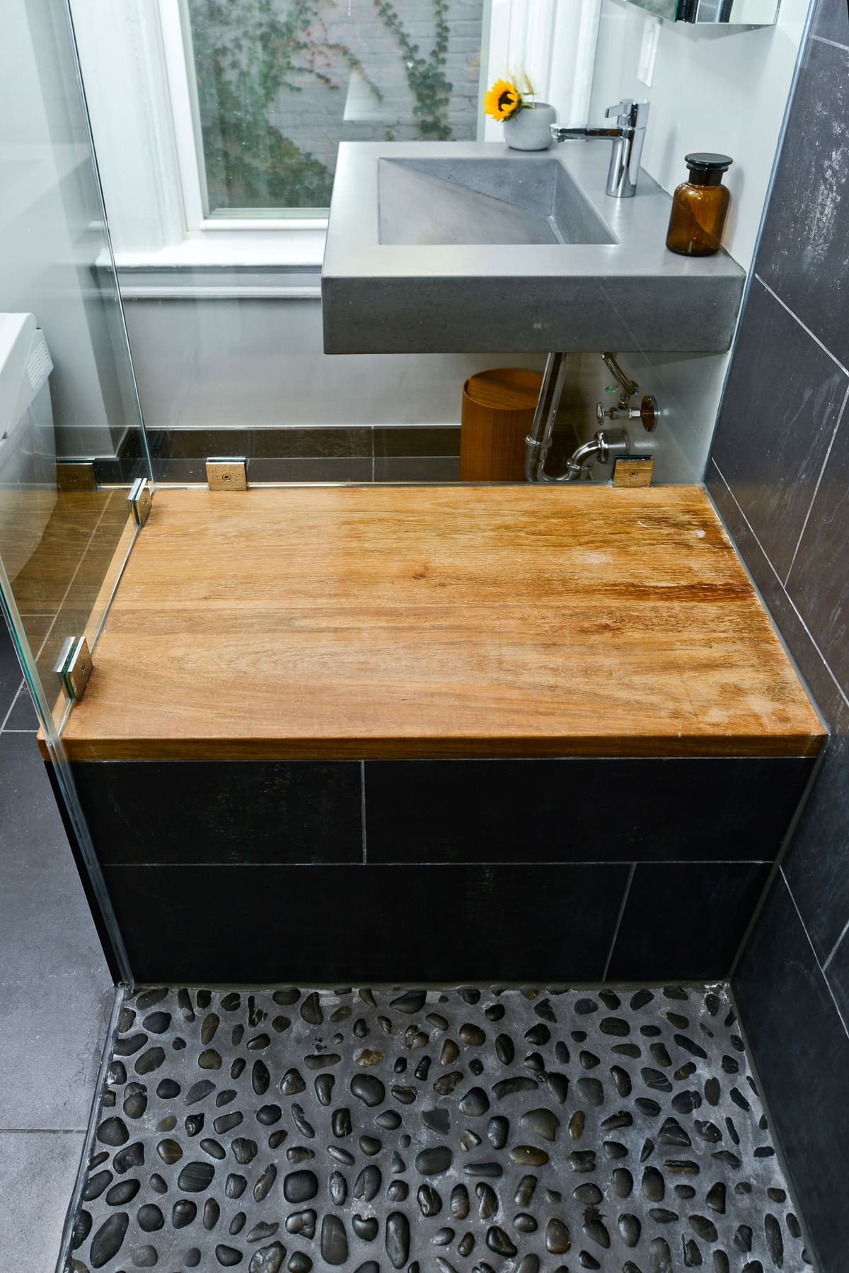 Rain-Shower Spa Bathroom — Karma Construction Group