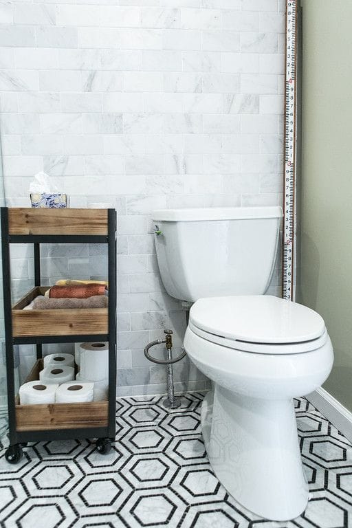Walnut & Carrara Master Bathroom — Karma Construction Group